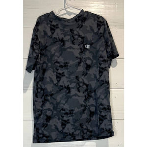 Champion Shirt- Youth 10/12 Gray Scale Digital Camo Print